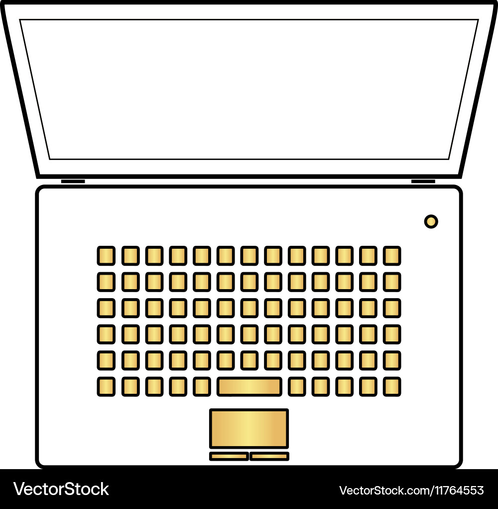Netbook computer symbol Vector Image