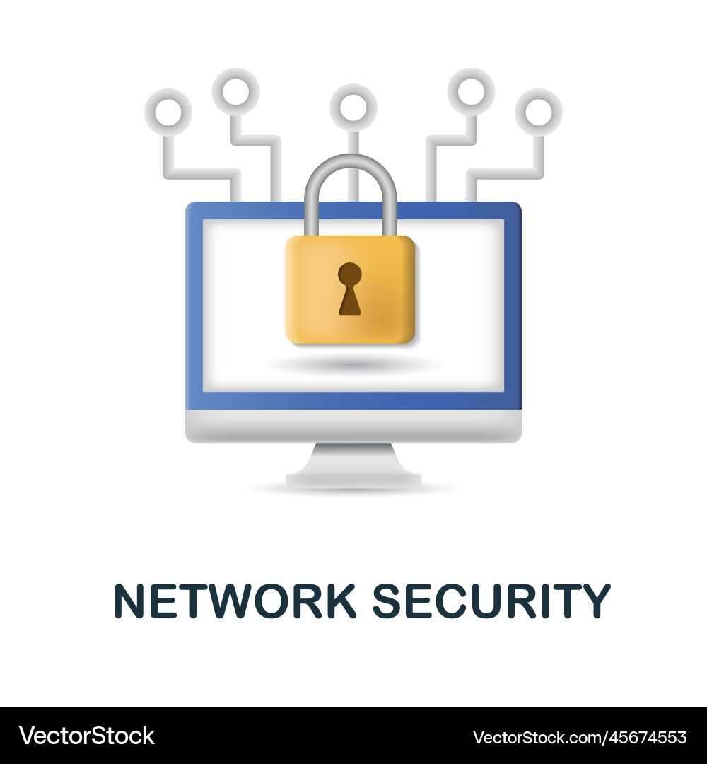 Network security icon 3d from collection Network security icon 3d from collection vector image