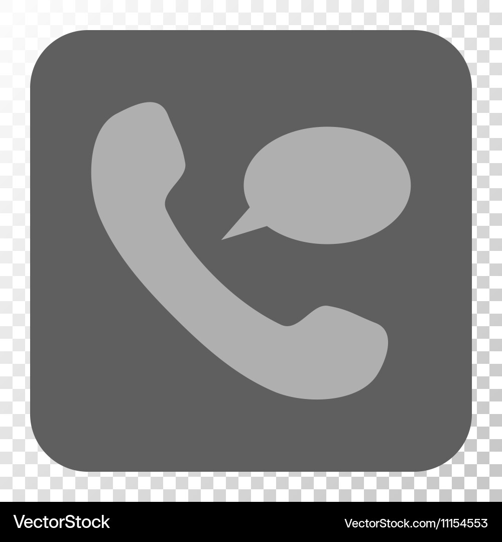 Phone message rounded square button vector image