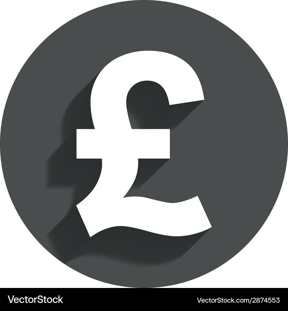 Pound sign icon gbp currency symbol – Royalty-Free Vector | VectorStock