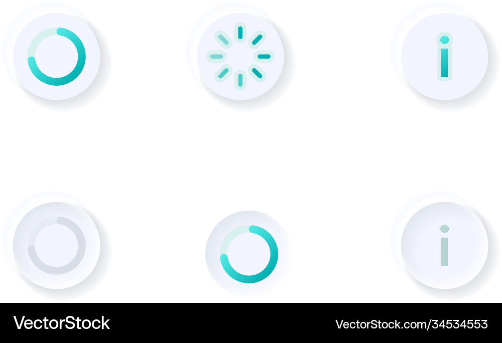 Progress circles ui elements kit Progress circles ui elements kit vector image