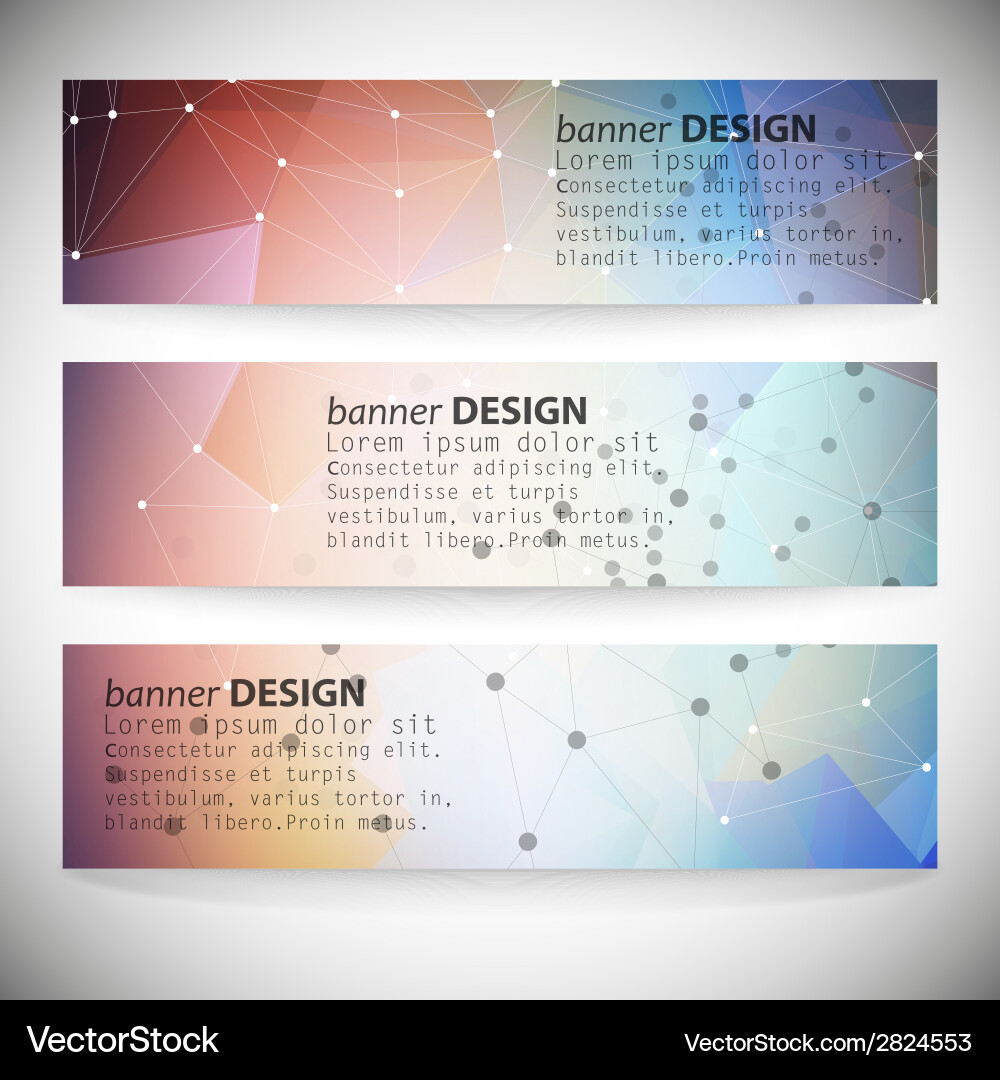 Set with polygonal abstract shapes circles lines Vector Image