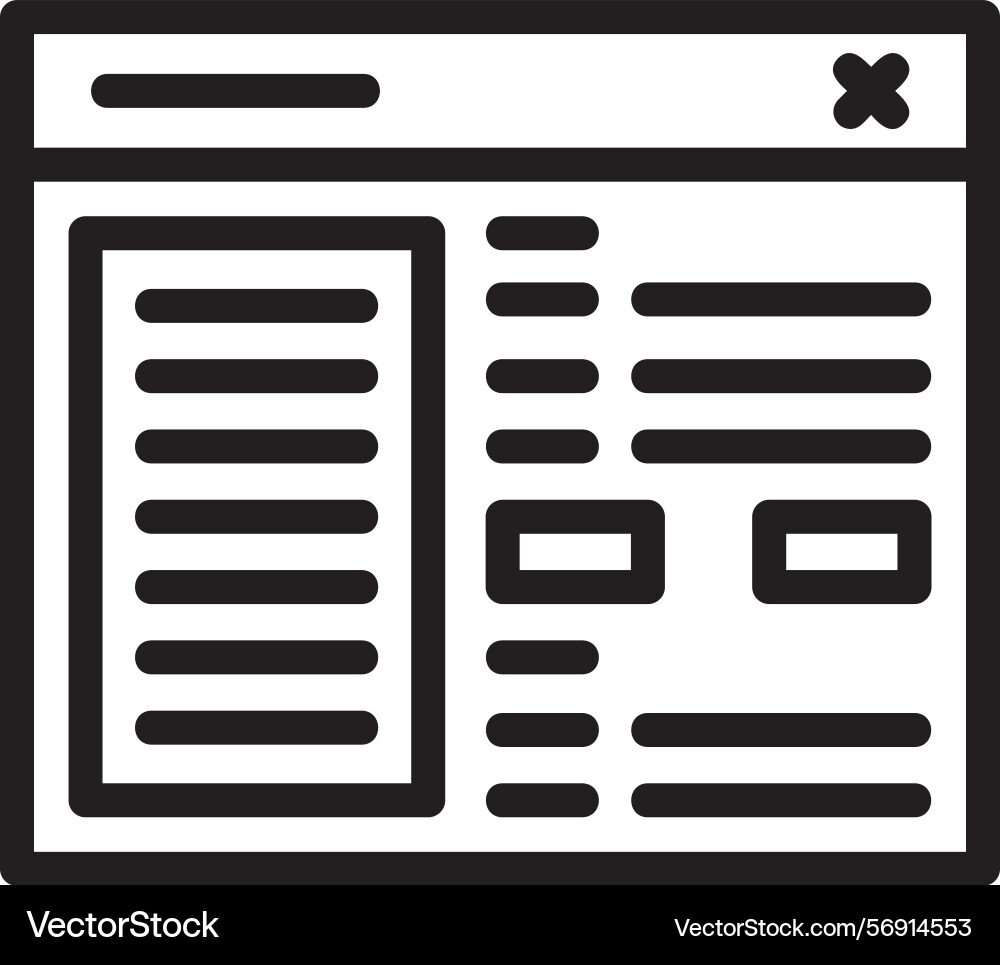 Settings linear style icon design Vector Image