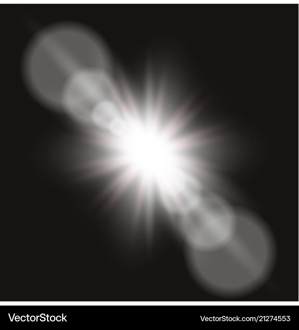 Transparent sunlight special lens flare Transparent sunlight special lens flare vector image