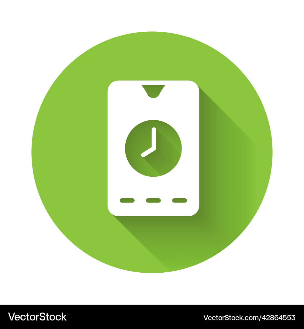 White alarm clock app smartphone interface icon White alarm clock app smartphone interface icon vector image