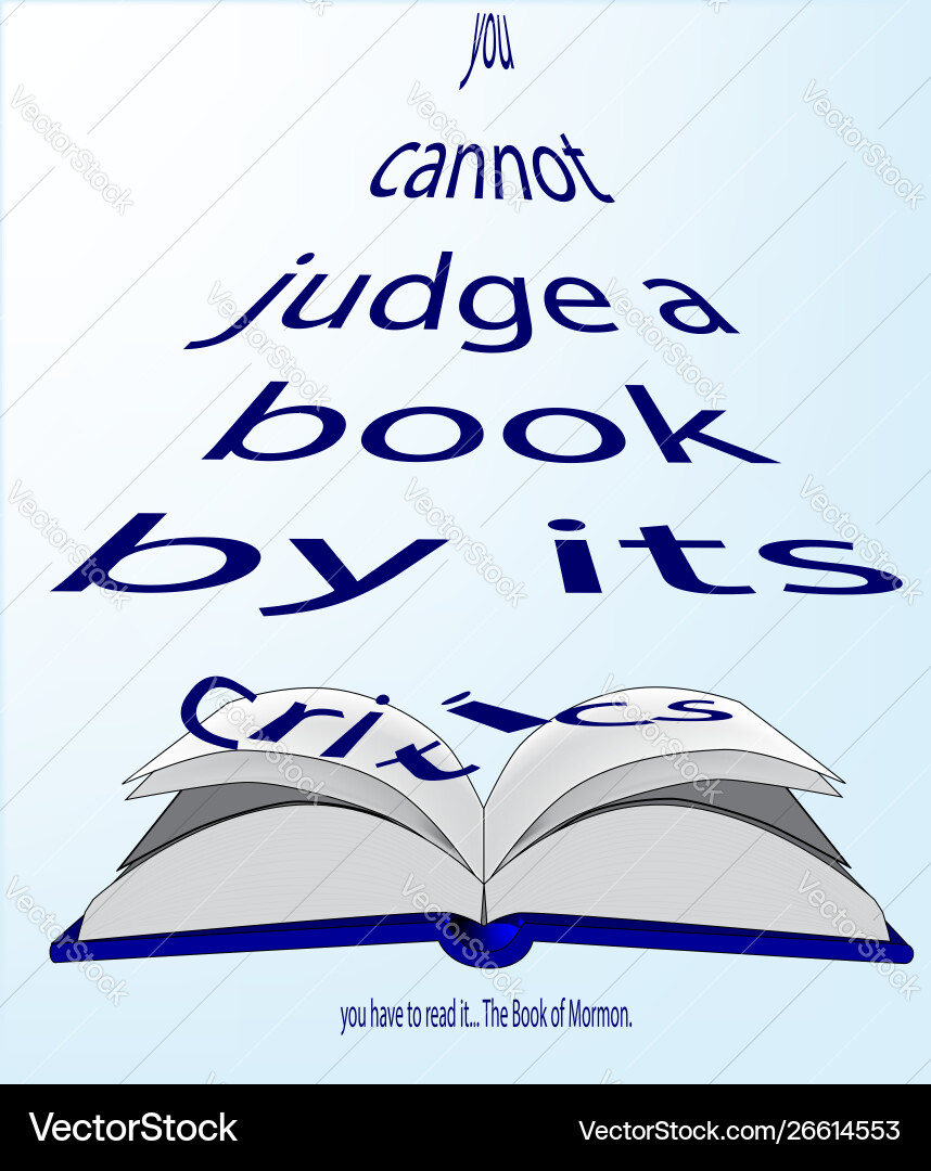 You cannot judge a book its critics Vector Image