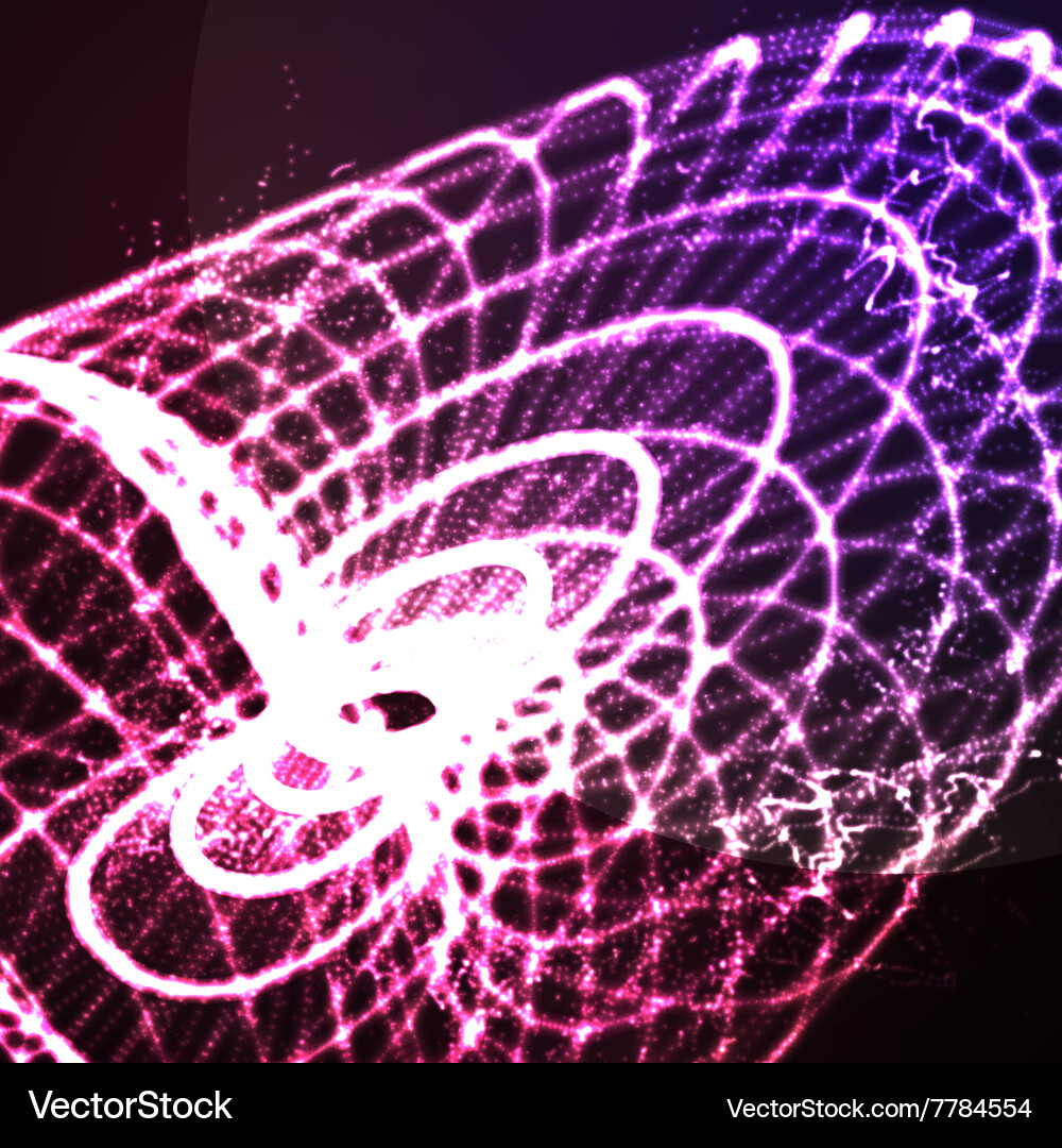 Abstract Glowing Particle Mesh vector image