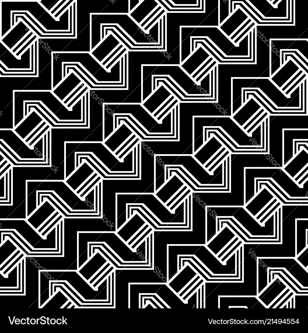 Design seamless monochrome zigzag pattern Vector Image