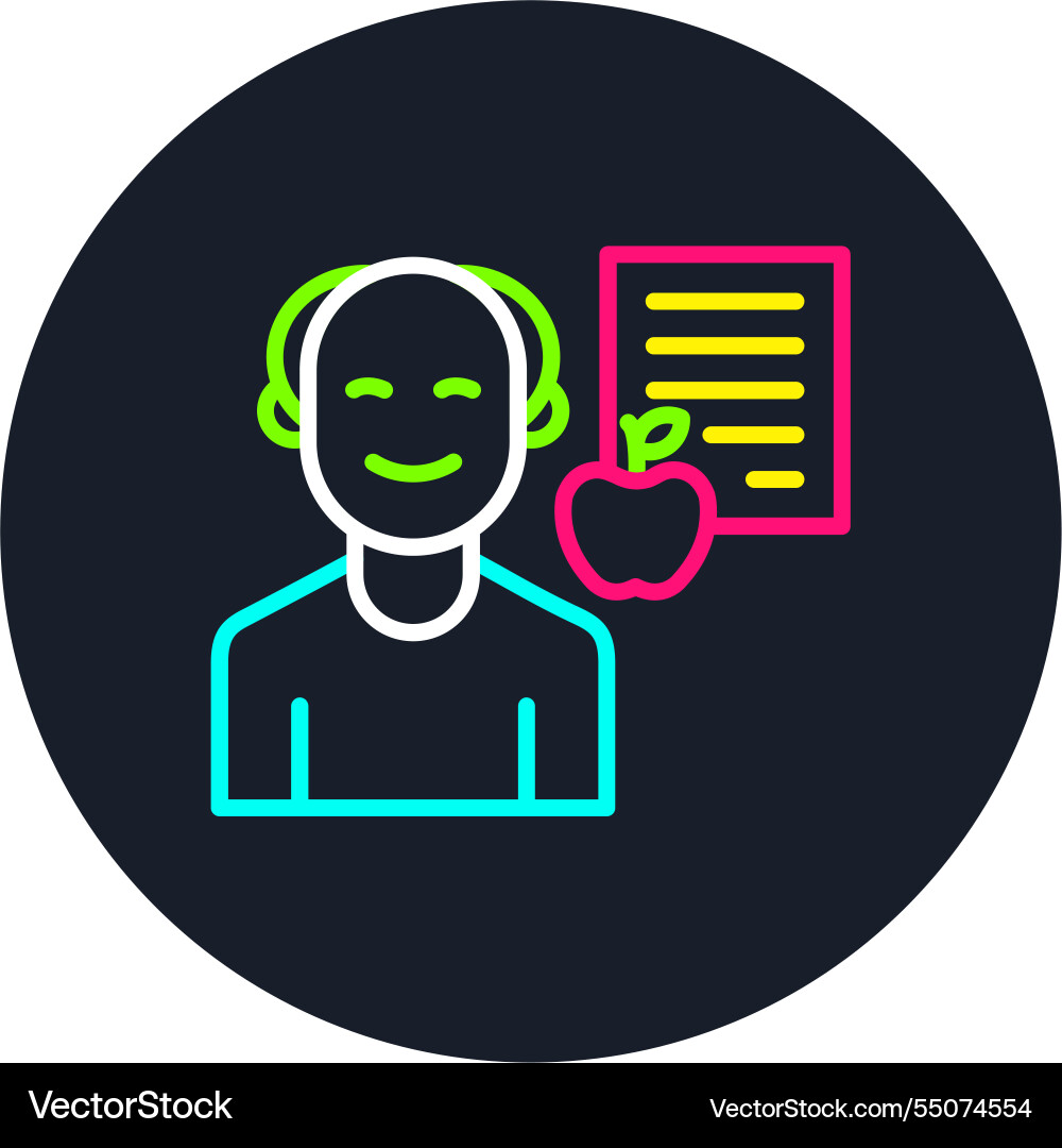 Diets line multi color icon Vector Image