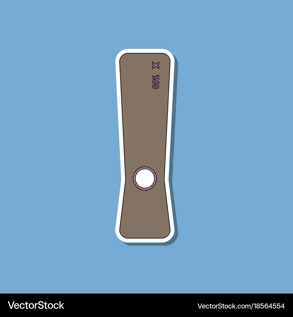 Flat icon on background game console vector image