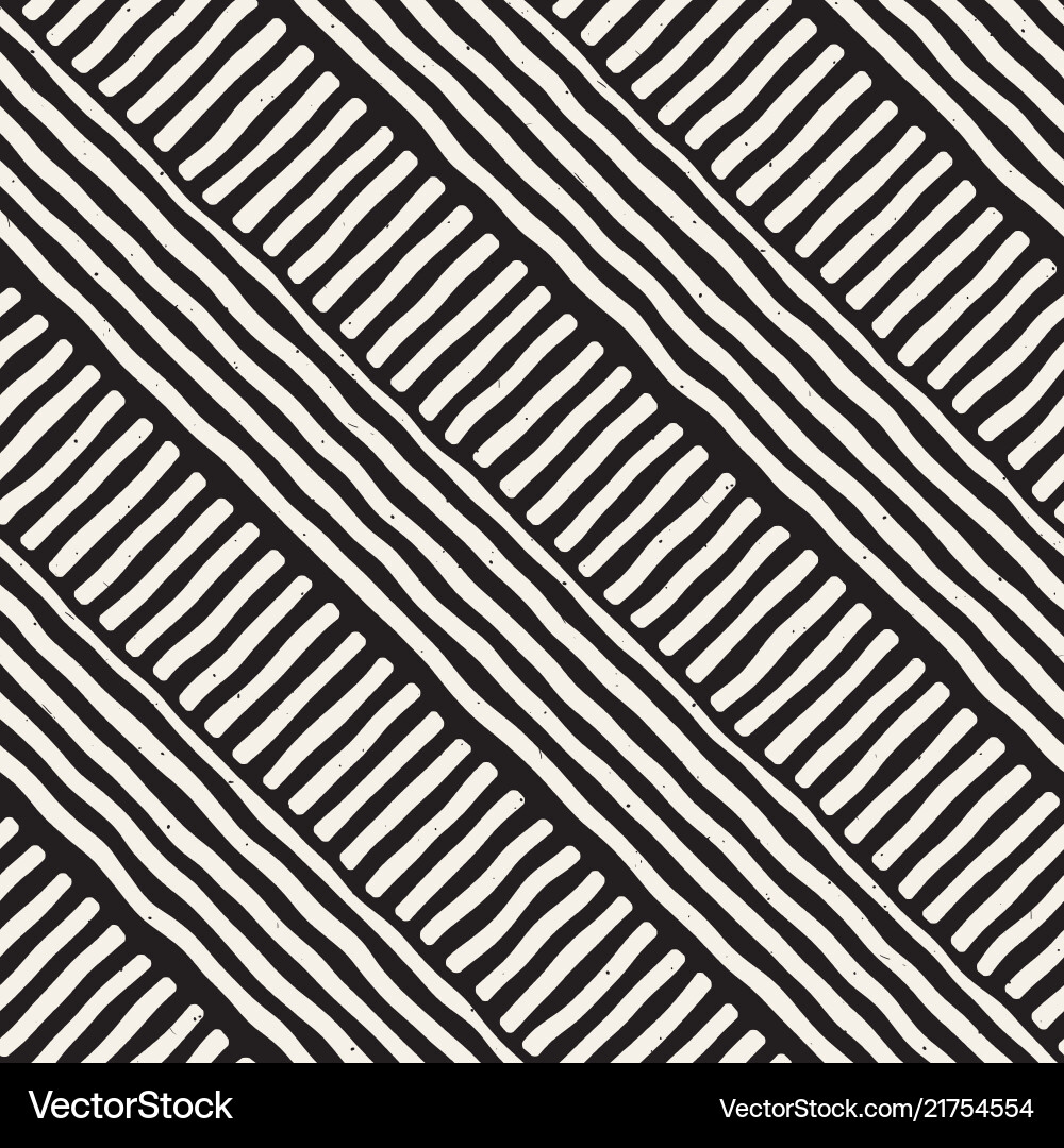 Hand drawn seamless repeating pattern with lines vector image