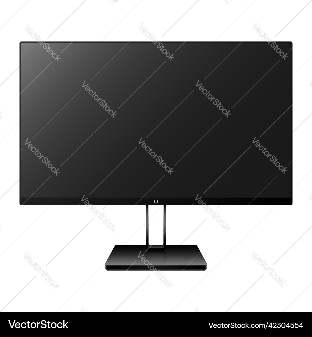 Realistic computer monitor screen vector image