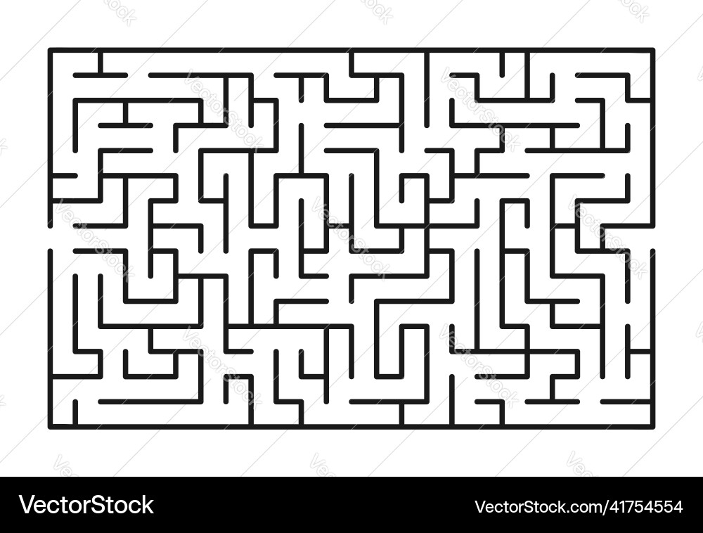 Rgb abstract maze labyrinth with entry and exit vector image