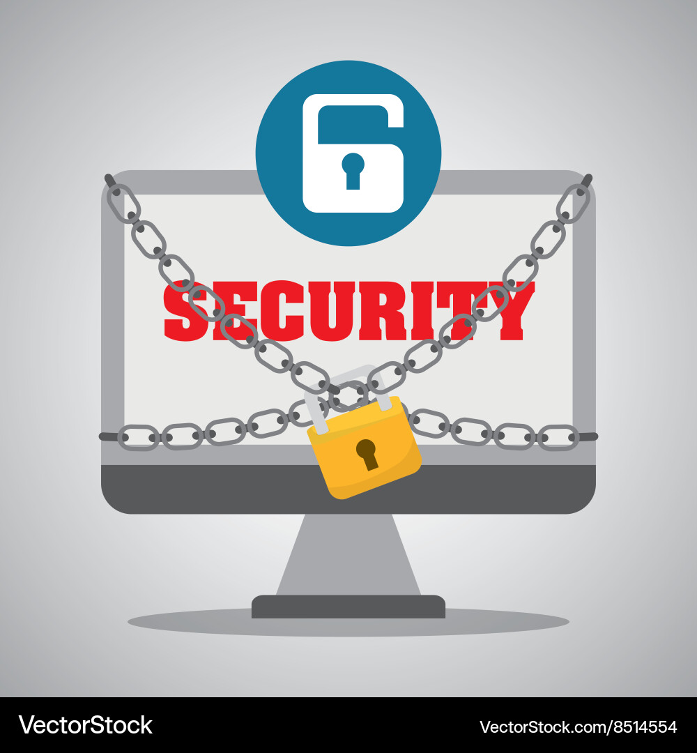 Security system design warning and technology Vector Image