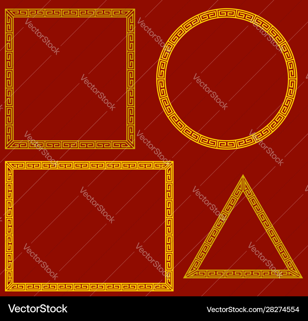 Set frames different shapes round triangular Set frames different shapes round triangular vector image