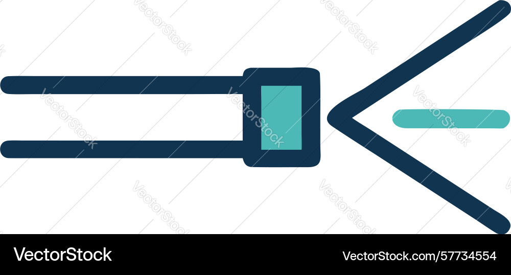 Simple flashlight beam icon design generative ai Vector Image