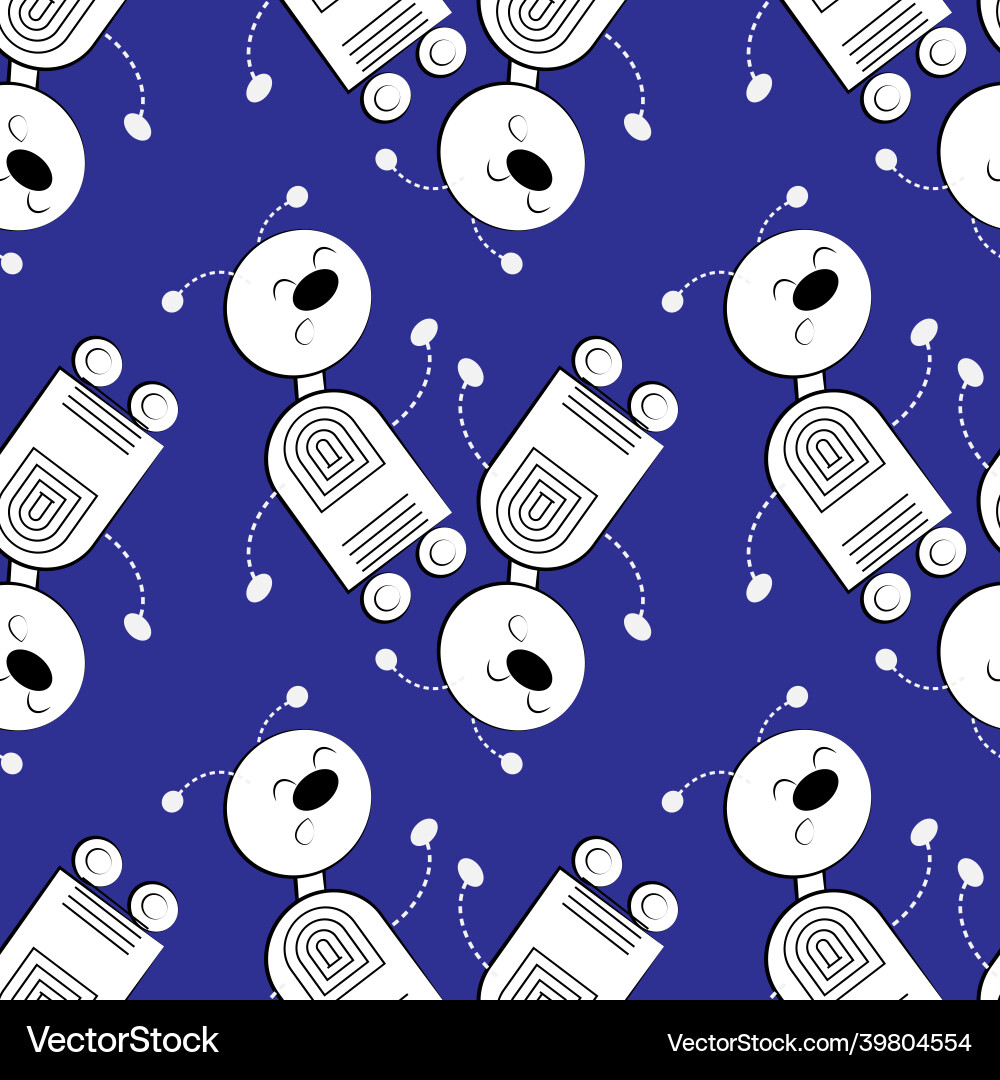 Stylized dancing robots - graphics machine revolt vector image