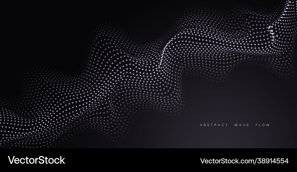 White Dots Floating Wave vector image