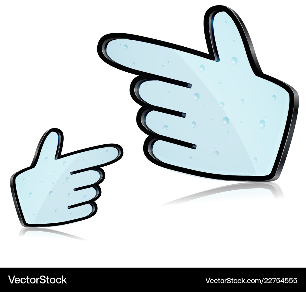 3d pointers with a transparent middle 3d pointers with a transparent middle vector image