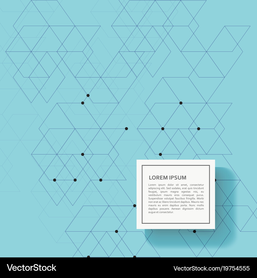 Abstract background with hexagon pattern and dots Vector Image