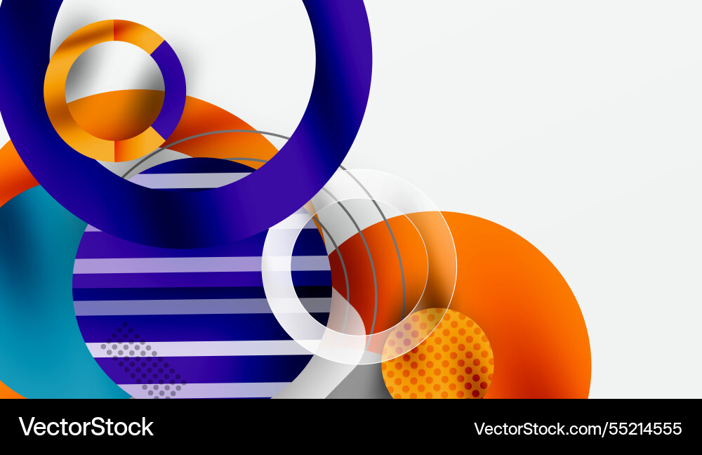Abstract circle design with overlapping Abstract circle design with overlapping Vector Image