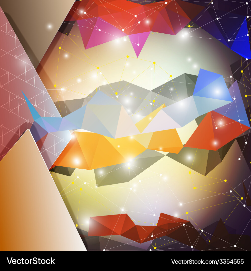 Abstract colored background triangle design Vector Image