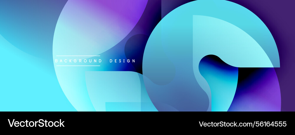 Abstract design features overlapping circles Vector Image