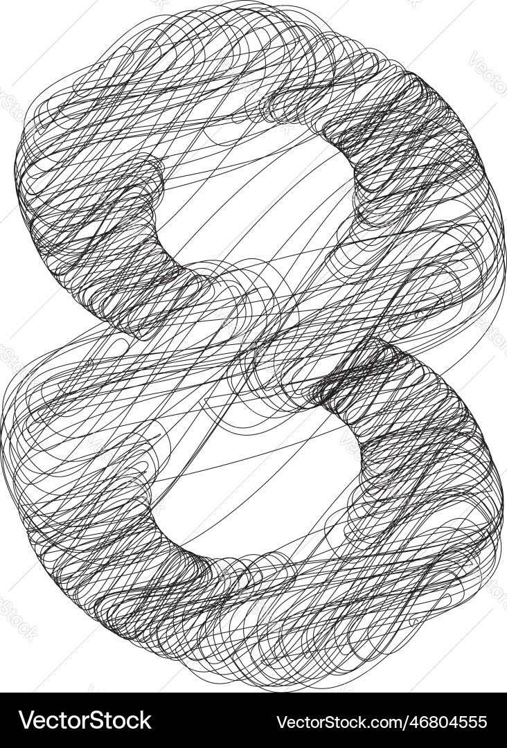 Abstract doodle number 8 Abstract doodle number 8 vector image