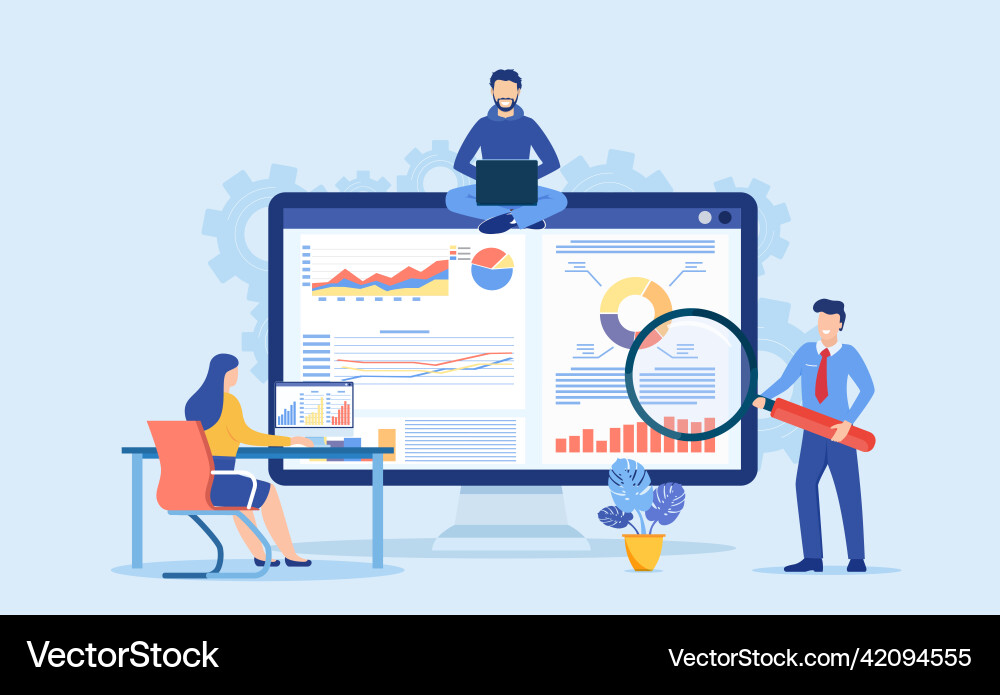 Data analytics dashboard Data analytics dashboard vector image