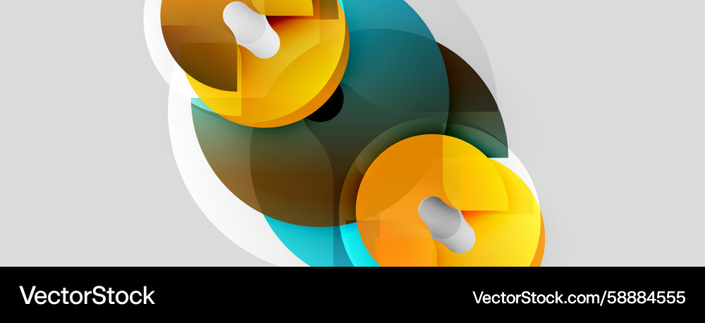 Dynamic Overlapping Shapes Vector Image