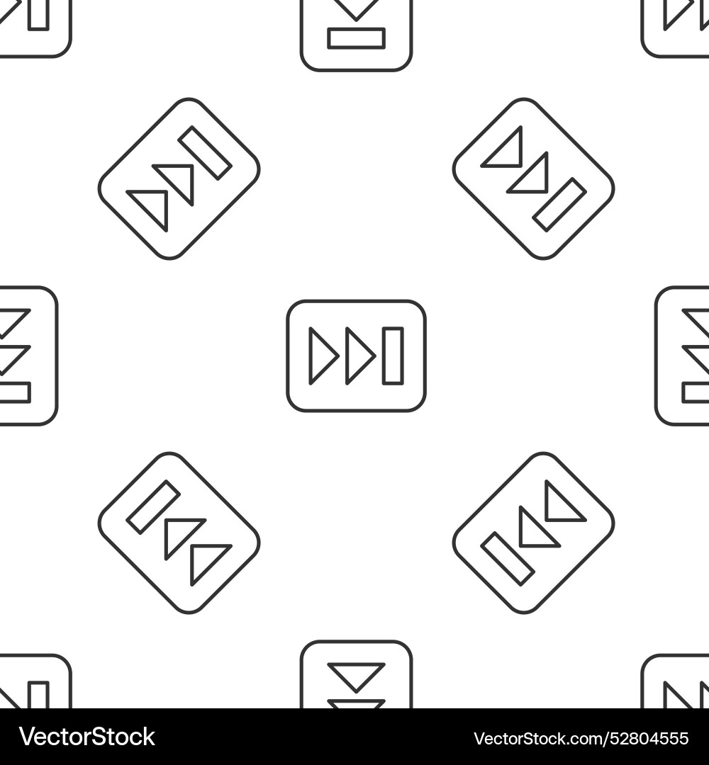 Grey line fast forward icon isolated seamless Grey line fast forward icon isolated seamless vector image