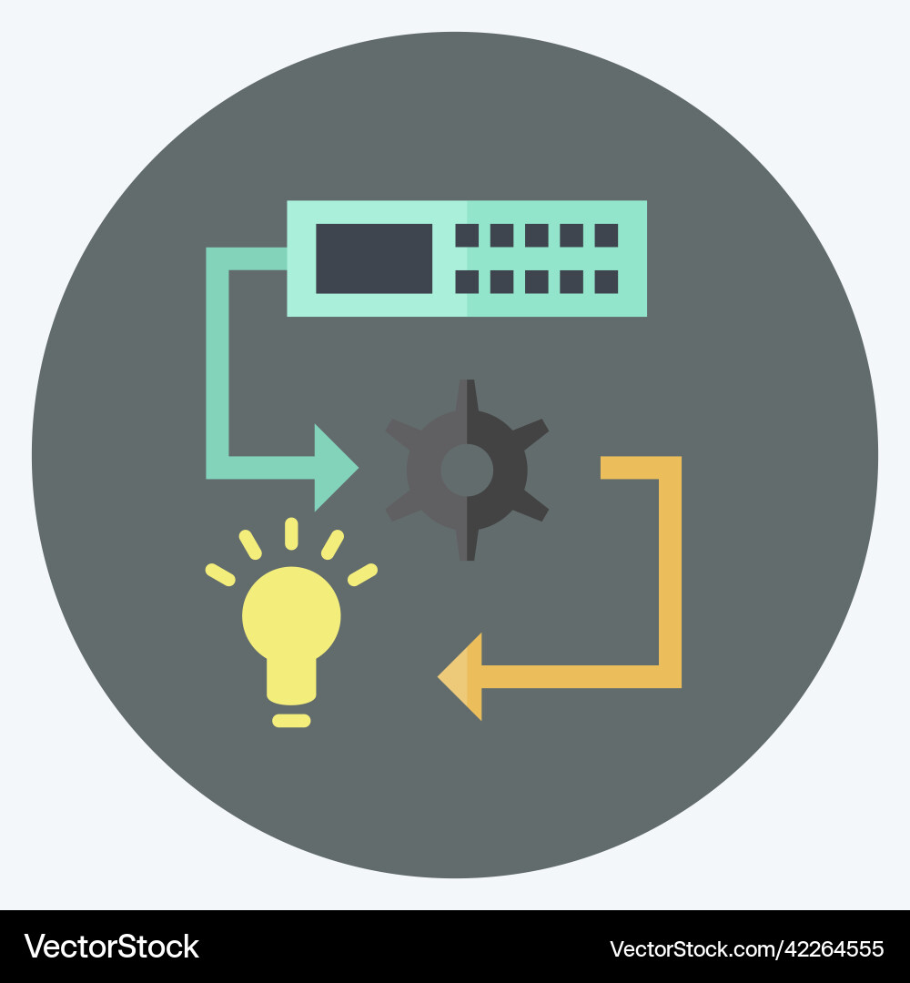 Icon machine learning suitable for data analytics Icon machine learning suitable for data analytics vector image