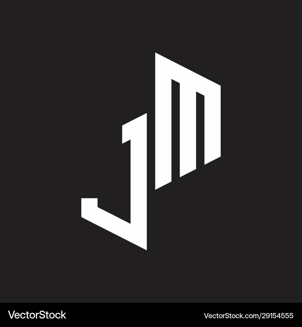 Jm initial letters logo monogram with up to down Jm initial letters logo monogram with up to down Vector Image