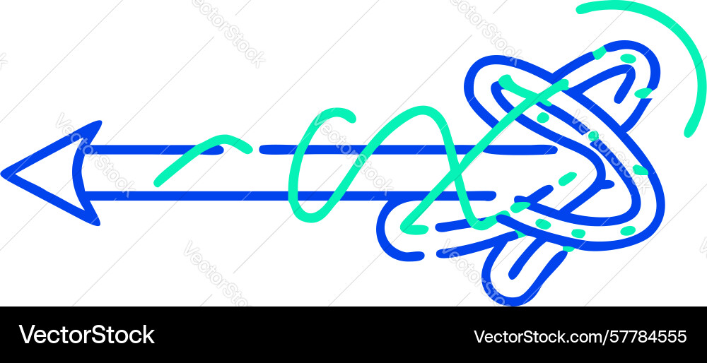 Knotwork intertwined arrow design generative ai Vector Image