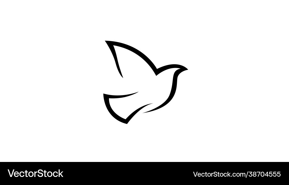 Kreatives schwarzes Vogel Logo Kreatives schwarzes Vogel Logo vektorbild