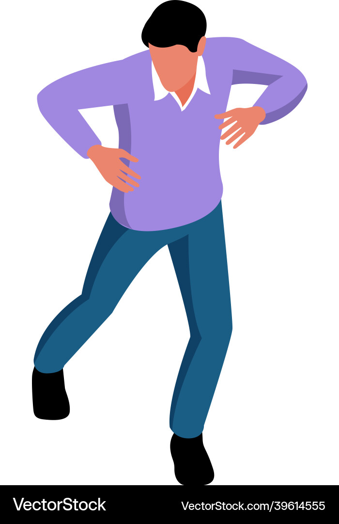 mann-tanzen-lizenzfreies-vektorbild-vectorstock