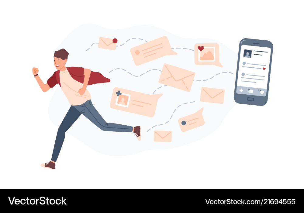 Man Fleeing Overload vector image