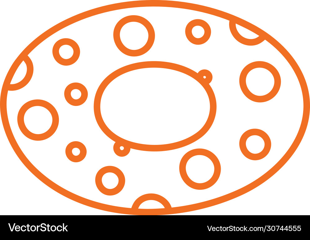 Pointed float line style icon design vector image