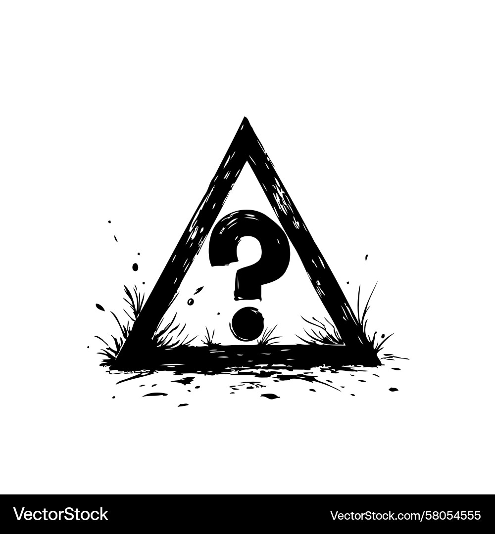 Question Mark in Triangle Vector Image