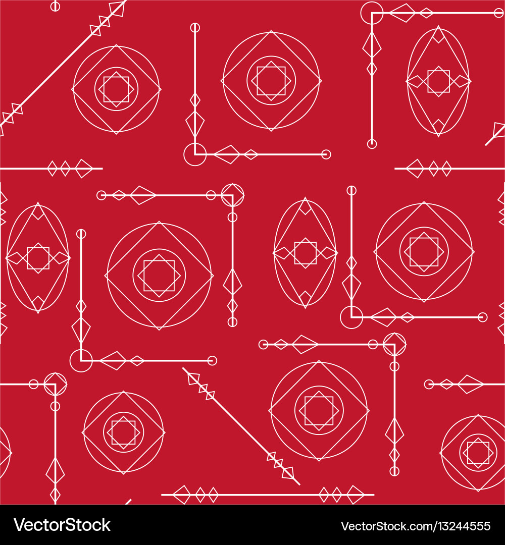 Seamless geometric pattern texture in red Vector Image