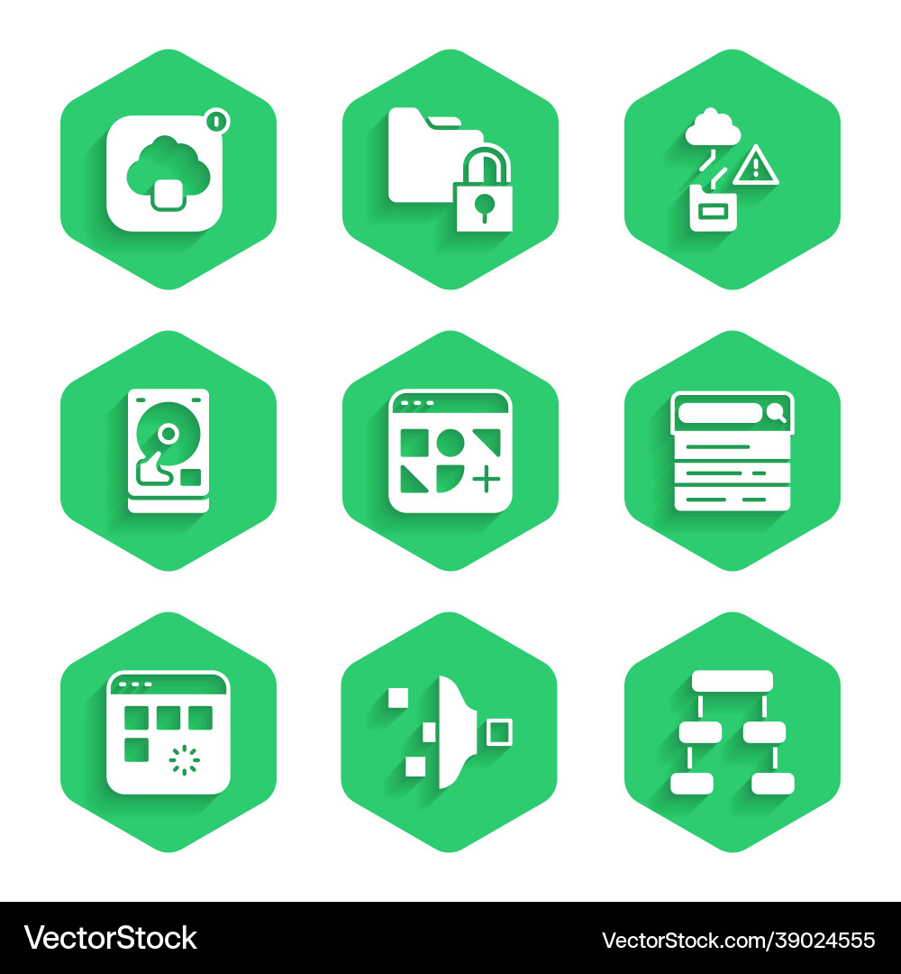Set different files filter setting hierarchy vector image