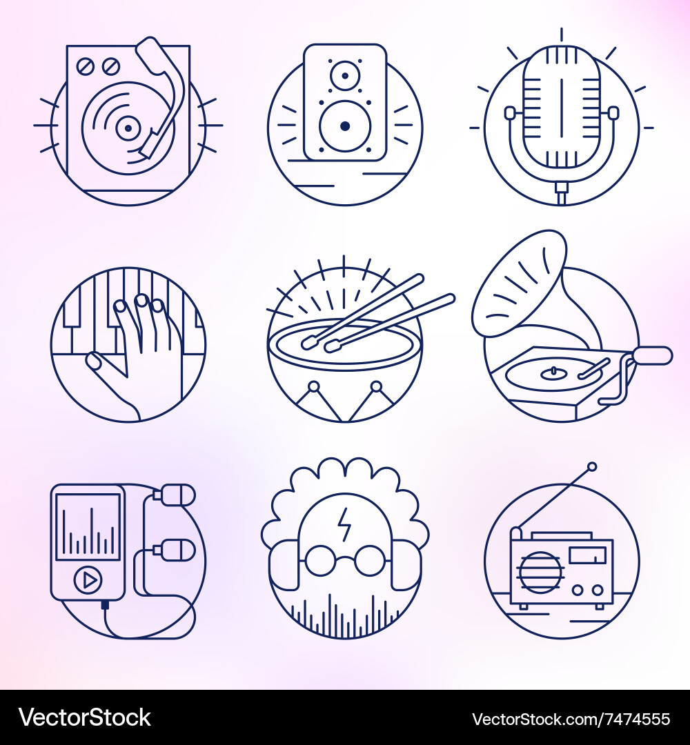 Set of icons in modern linear style Vector Image