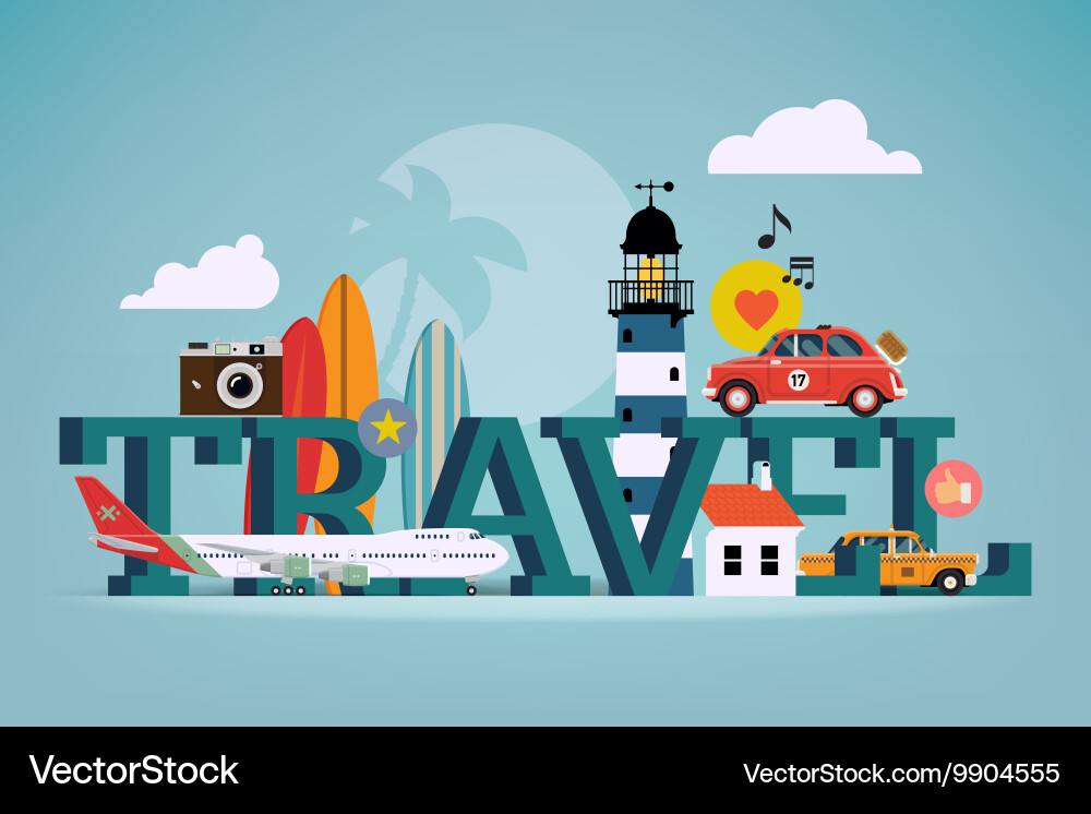 Travel banner Royalty Free Vector Image - VectorStock