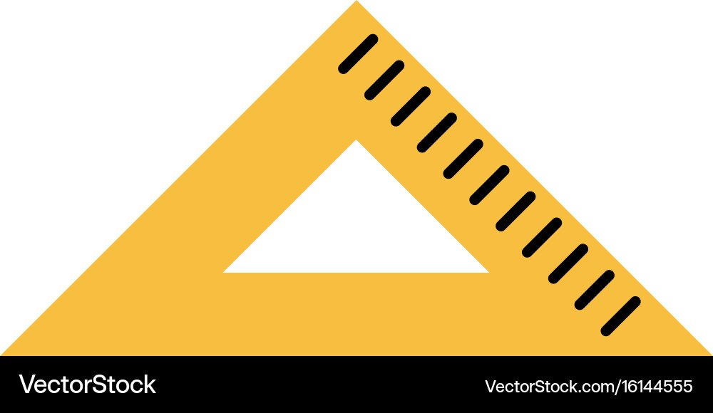 Triangle ruler icon image vector image