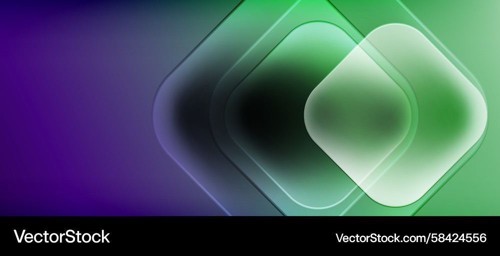 Abstract Overlapping Squares - Gradient Blend Vector Image
