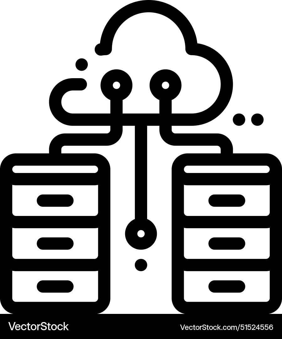 Big data icon thin linear style design isolated Big data icon thin linear style design isolated Vector Image