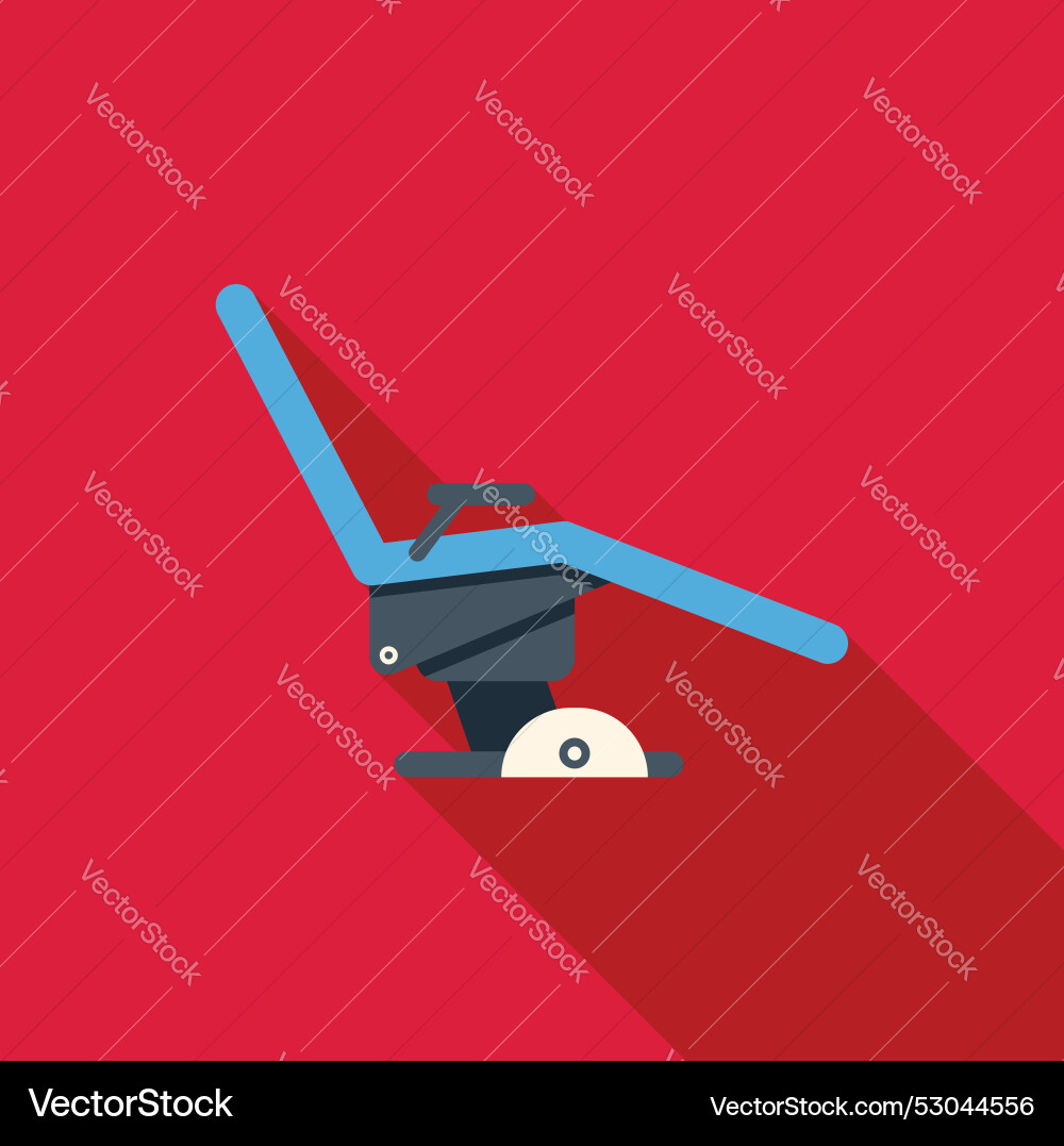 Blue dentist chair with hydraulic pump icon Blue dentist chair with hydraulic pump icon vector image