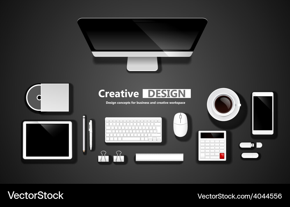 Business Workspace Objects vector image