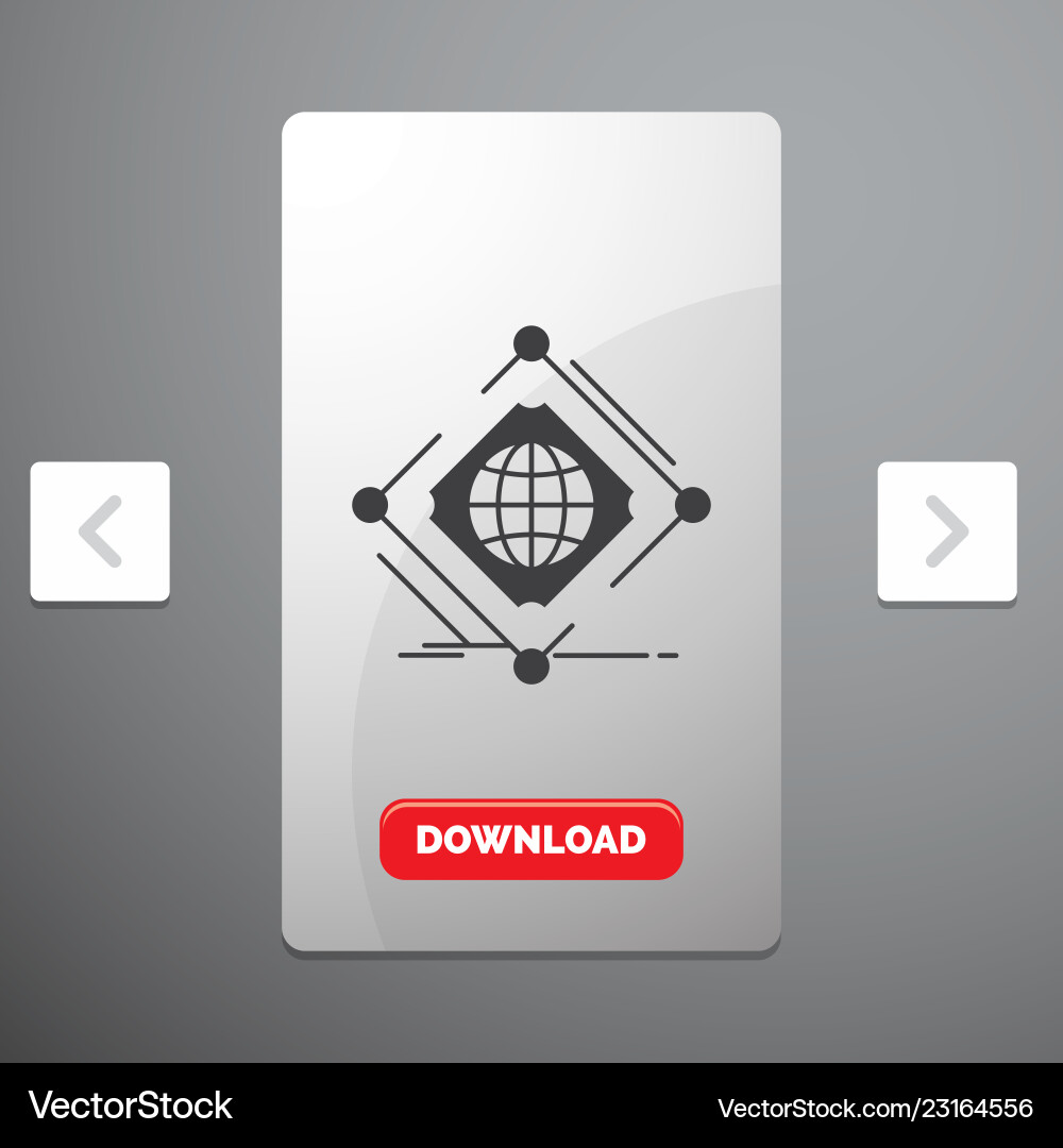 Complex global internet net web glyph icon Complex global internet net web glyph icon vector image