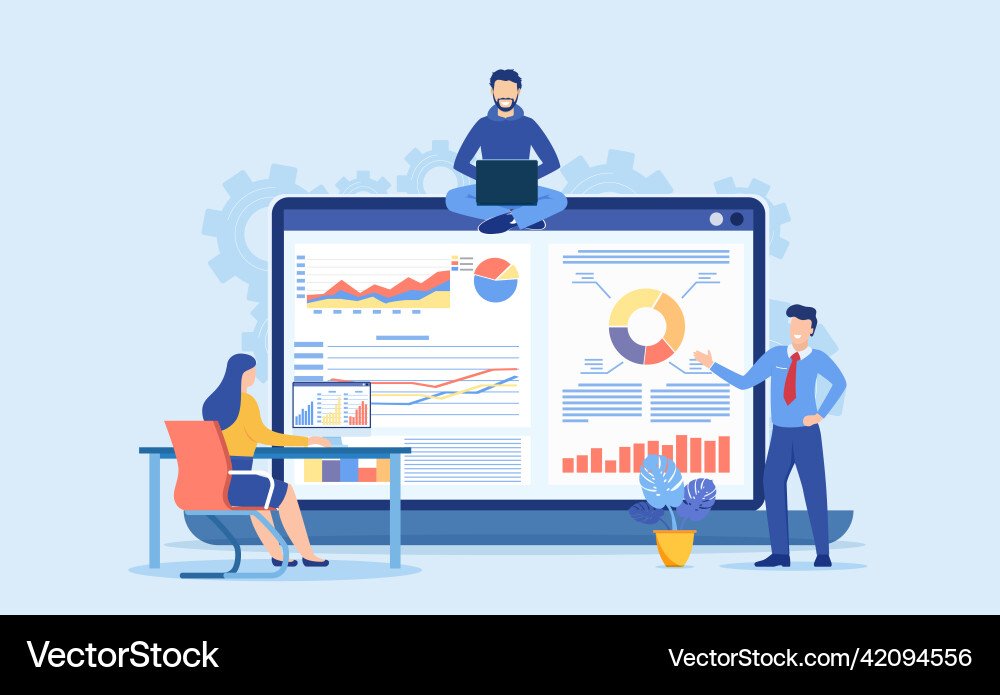 Data Analytics Dashboard Vector Image